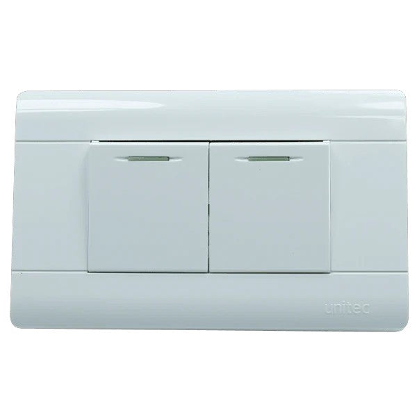 Interruptor Doble Policarbonato Unitec