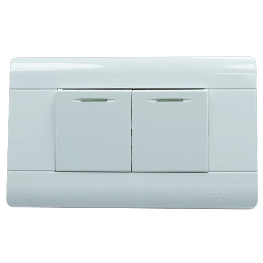 Interruptor Doble Policarbonato Unitec