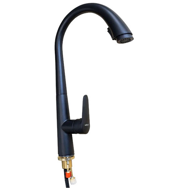 Llave Lavaplatos Monocontrol Long Negra