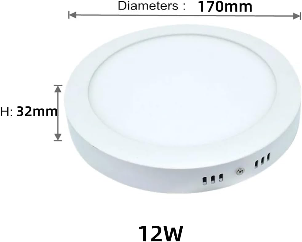 Panel Led Circular De Sobreponer 12W